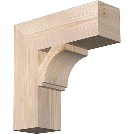 Ekena Millwork Imperial Block Smooth Bracket, Douglas Fir, 5 1/2"W x 18"D x 18"H BKT06X18X18IMP05SDF